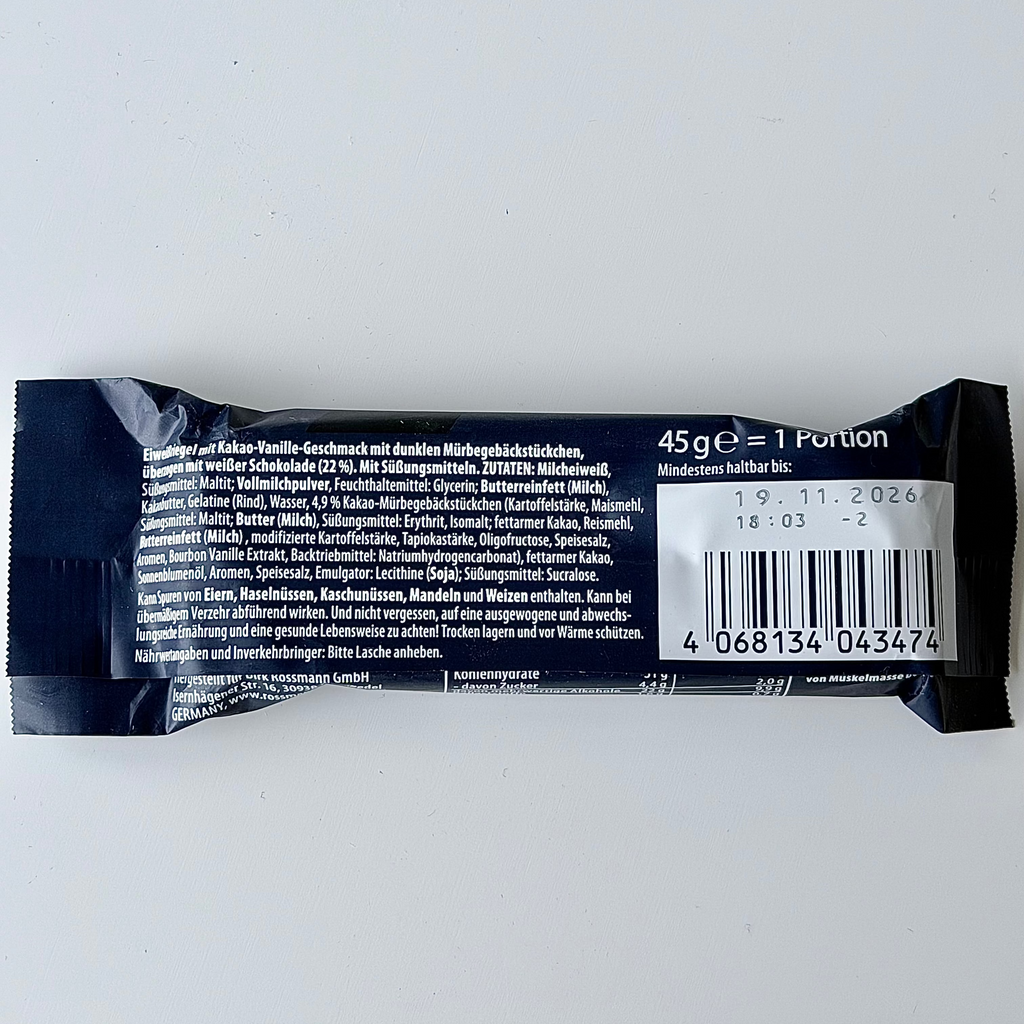 Barre protéinée Black & White cookie