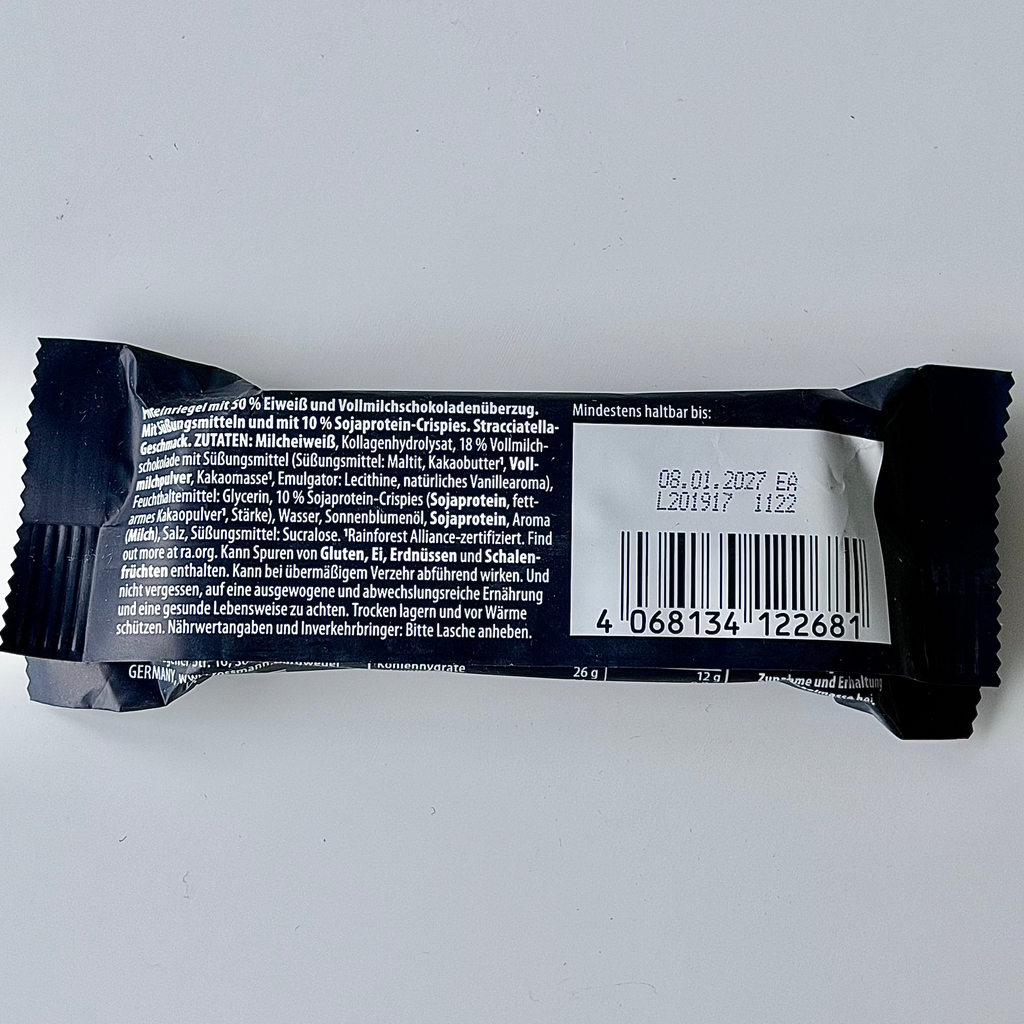 Barre protéinée Stracciatella  50% de protéines